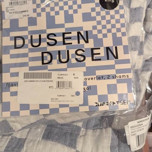 Dusen Dusen Blue Check Coverlet Set - Picture 3 of 3